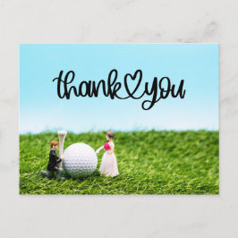Casamento de cartões de agradecimentos de golfe co