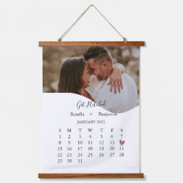 Casamento de Casal de Calendário do Mês de Foto