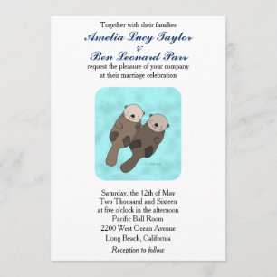 Casamento de Casal de Convite de Otter Bonito
