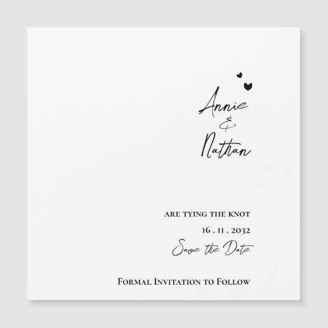 Casamento de Casando de Script Minimalista Elegant (Frente)