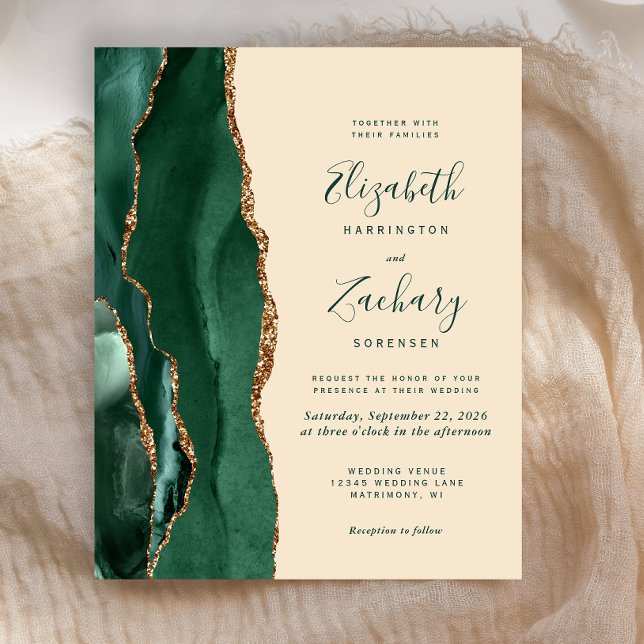 Casamento de Champanhe de Agata Verde Emerald (Criador carregado)