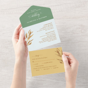 Casamento de Cinzas Amarelas Modernas com RSVP Per
