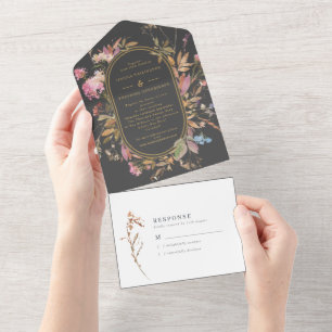 Casamento de Cinzas boêmicas e Dourado de flor sel