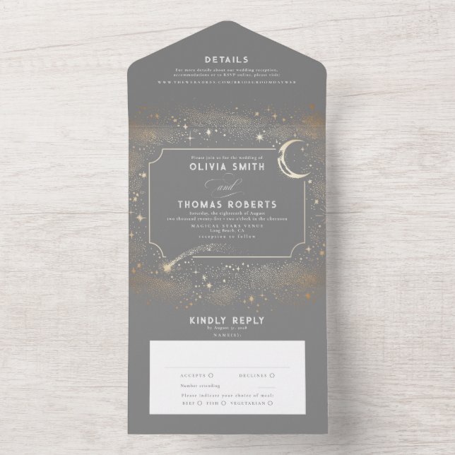 Casamento de Cinzas de Lua Celestial das Estrelas  (Interno)
