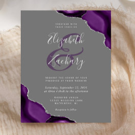 Casamento de Cinzas de Prata Roxo do Orçamento