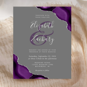Casamento de Cinzas de Prata Roxo do Orçamento