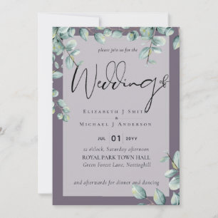 Casamento de Cinzas Eucalyptus Lilac Lemon