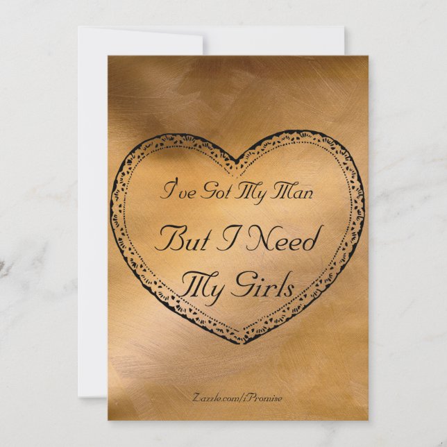 Casamento De Cobre Eu Tenho Meu Homem - Convite De (Frente)