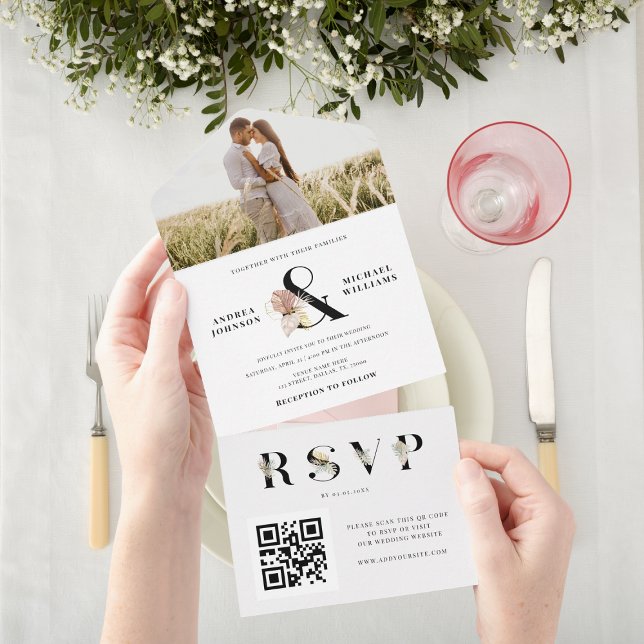Casamento de Código QR de Ampersand Foto Seco Trop (Criador carregado)