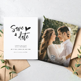 Casamento de Código QR de Foto Coração Mínima e Bo