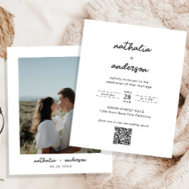 Casamento de Código QR de Foto de Script Simples M