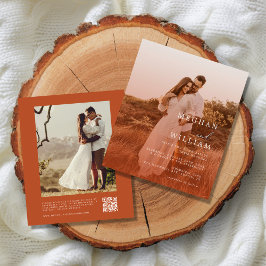 Casamento de Código Qr de Foto do Terracotta de Or