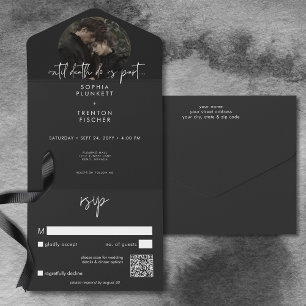 Casamento de Código QR de Foto Mínimo de Moody Esc
