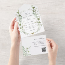 Casamento de Código QR de Vidraça Selvagem Elegant