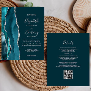 Casamento de Código QR do Agato de Prata Azul de T
