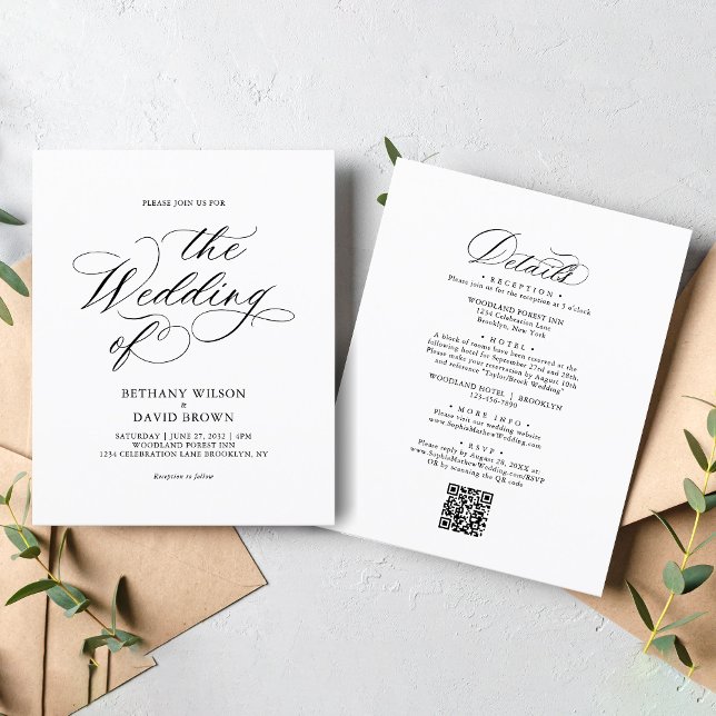 Casamento de Código QR do Código Elegante da Calig (Criador carregado)