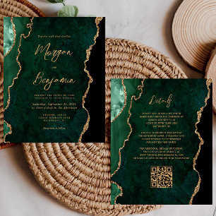 Casamento de Código QR do Script de Agato Verde Em