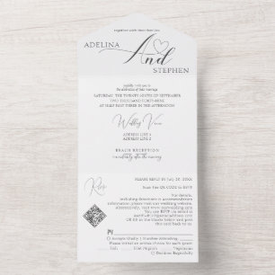 Casamento de Código QR do Script Elegante de Amper