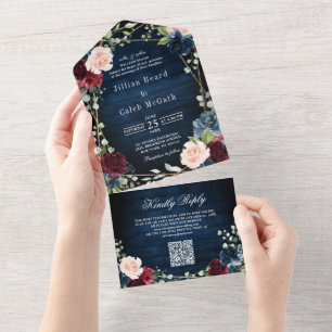 Casamento de Código QR Geométrico com Blush de Mar