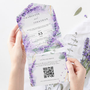 Casamento de Código QR Moderno de Folhagem de Lava