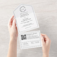 Casamento de Código QR Moderno e Negro Minimalista
