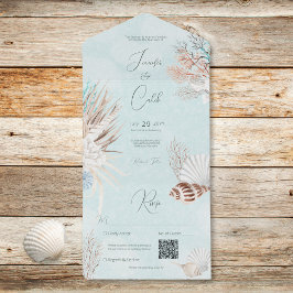 Casamento de Código QR para Conchas do Oceano Aqua