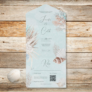 Casamento de Código QR para Conchas do Oceano Aqua