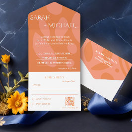 Casamento de Colagem de Cores Modernas
