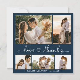 Casamento de Colagem de Fotos de Amor e Obrigados