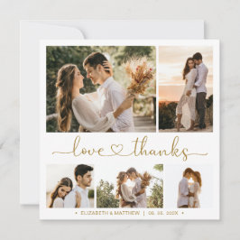 Casamento de Colagem de Fotos de Amor e Obrigados