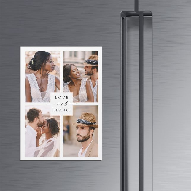 Casamento de Colagem de Fotos Moderna 4 Obrigado M (Criador carregado)