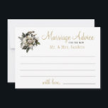 Casamento de conselho Casamento floral de inverno<br><div class="desc">Peões de marfim branco buquê com folhagem e deixa fazer um cartão de casamento elegante para o novo Sr. e Sra. Adequada para casamentos florais de inverno.</div>