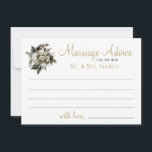Casamento de conselho Casamento floral de inverno<br><div class="desc">Peões de marfim branco buquê com folhagem e deixa fazer um cartão de casamento elegante para o novo Sr. e Sra. Adequada para casamentos florais de inverno.</div>