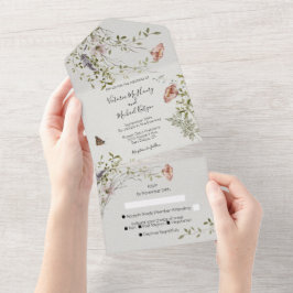 Casamento de Cores de Água de Flores Claras e Láte