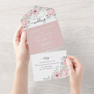 Casamento de Cores de Água Rosa-Cor-de-Rosa-Blush