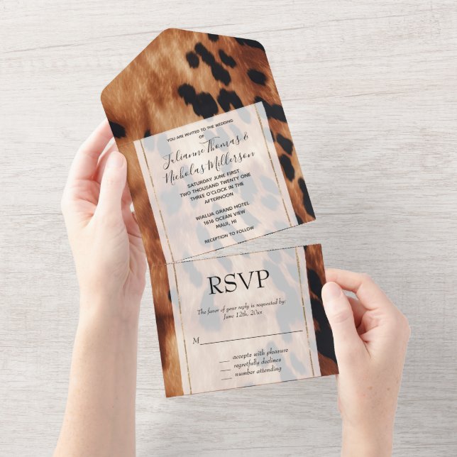 Casamento de Cowhide Castanho Ocidental (Tearaway)