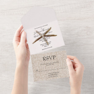 Casamento de Cream Blush Beach Starfish