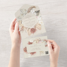 Casamento de Creme Beige Pampas de Grama Seca CÓDI