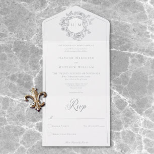 Casamento de Crest de Aves da Cinza Elegante Chino