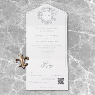 Casamento de Crest de Aves da Cinza Elegante Chino
