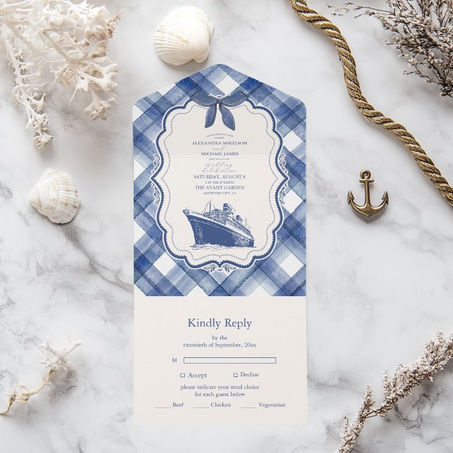 Casamento de Cruzeiro Azul Marinho Náutico (Criador carregado)