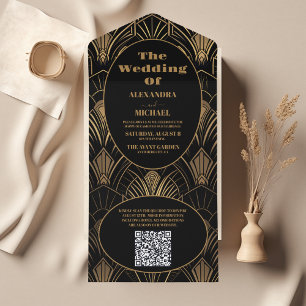 Casamento de Deco Geométrico do Código QR