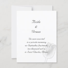 Casamento De Desenho Tulip / Anúncio De Elopemento