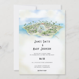 Casamento de Destino de Convite para Ilhas Fiji