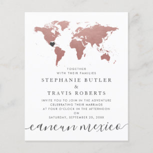 Casamento de Destino do Mapa de Rosa Dourado do Or