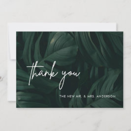 Casamento de Destino Tropical Obrigado Cartões