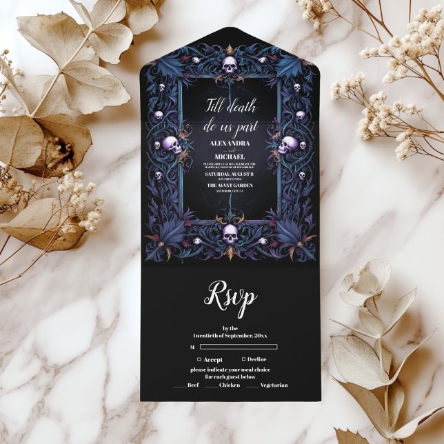 Casamento de Dia das Bruxas Gótico Floral (Criador carregado)