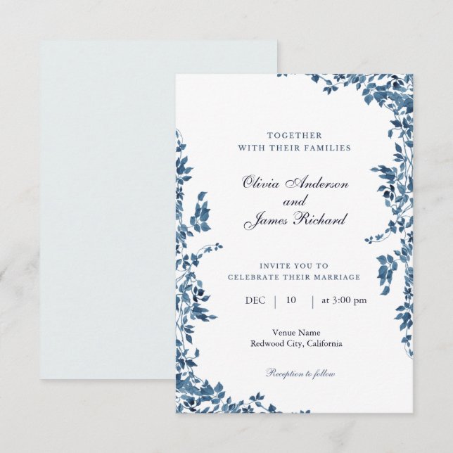 casamento de dinheiro velho, convite de casamento  (Frente/Verso)