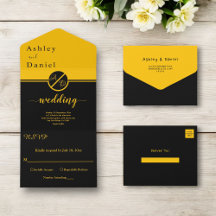 Casamento De Dourado Monograma E Preto De Luxo Ele