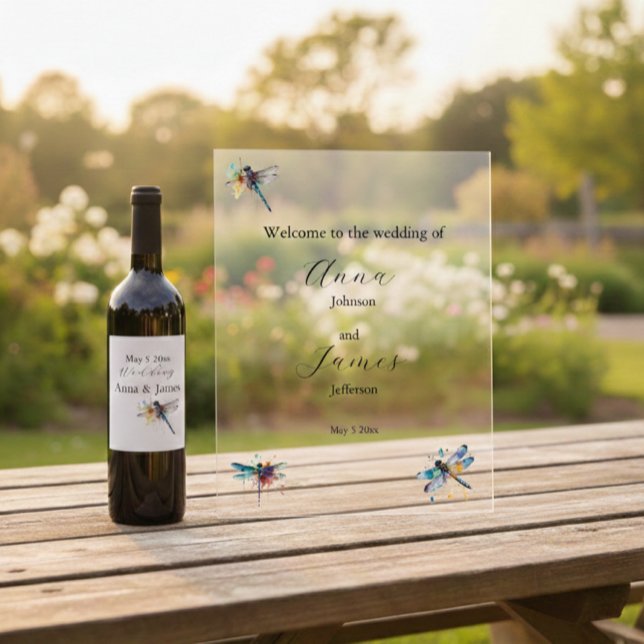 Casamento de Dragonfly salve o adesivo de data (Criador carregado)